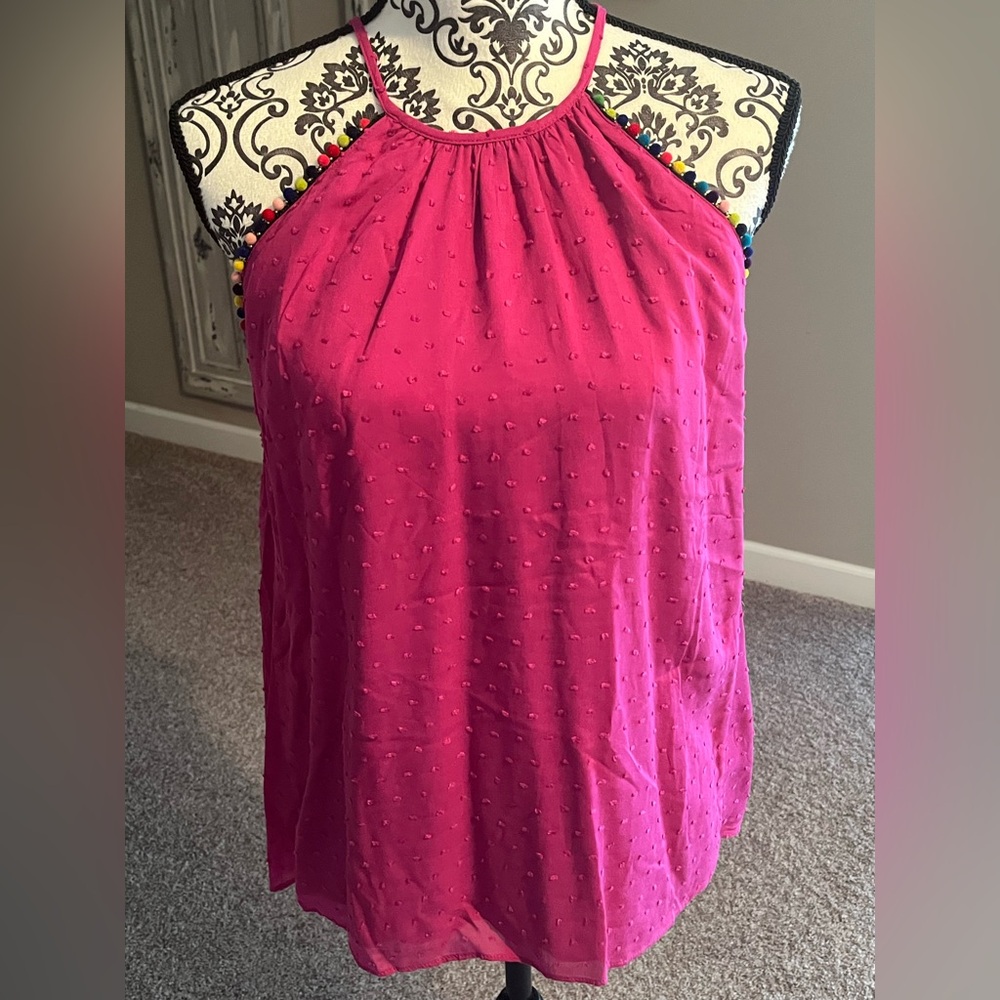 Miami Fuchsia Halter Blouse
